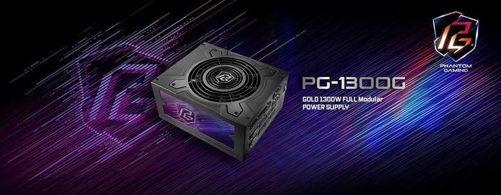 Productafbeelding AsRock Zasilacz PHANTOM GAMING 1300W 80 Plus Goud (1300 W)