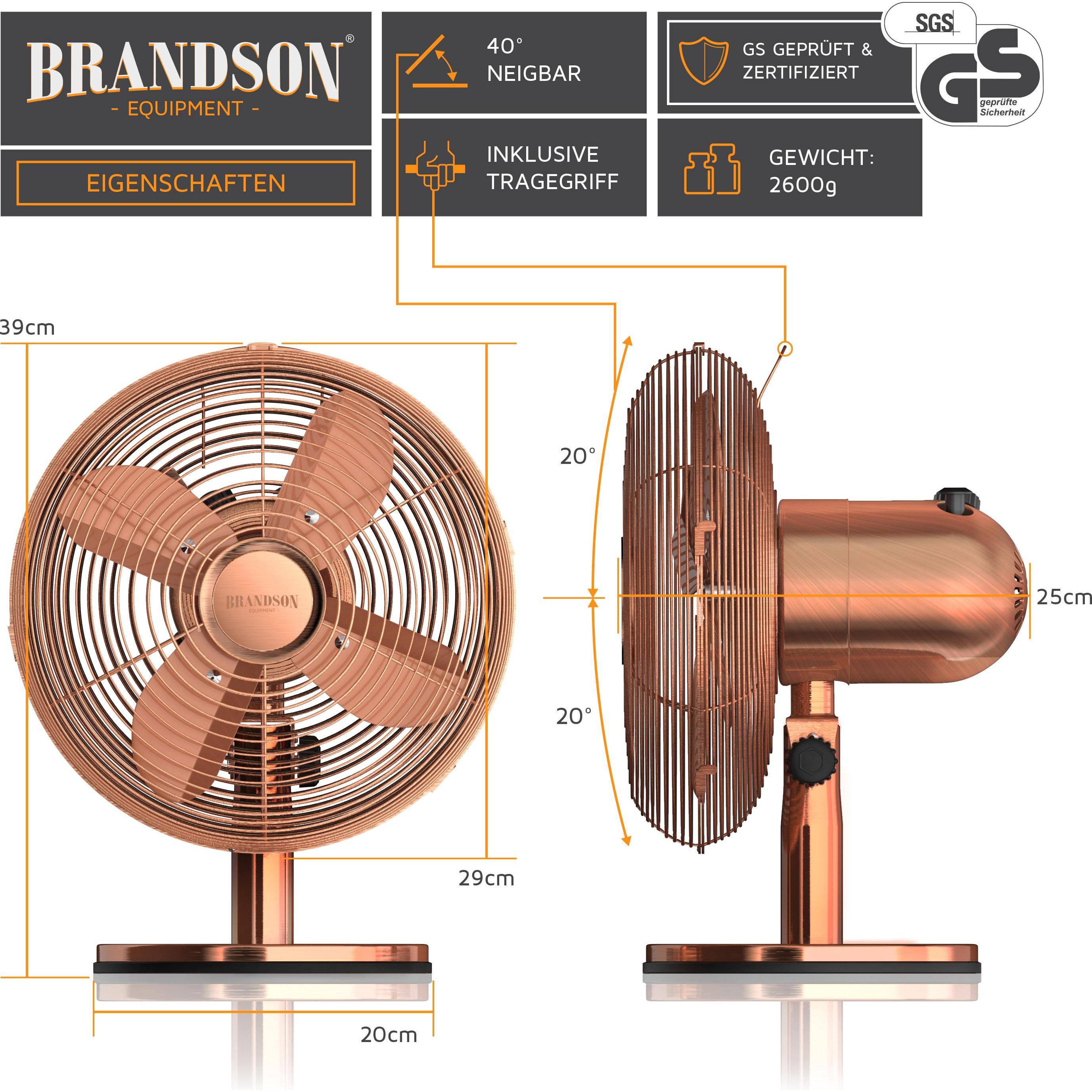 Thumbnail - Brandson Tischventilator, Ventilator, Bronze