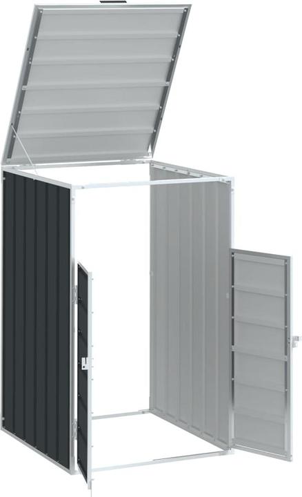 Immagine prodotto vidaXL Cassonetto per 1 bidone antracite 72x81x115 cm in acciaio