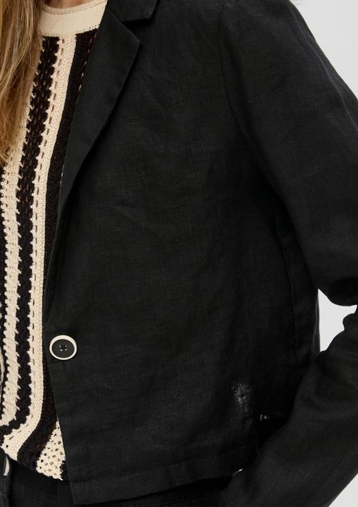 Produktbild S.Oliver Indoor-Blazer Kurzer Boxy-Blazer aus Leinen (44)