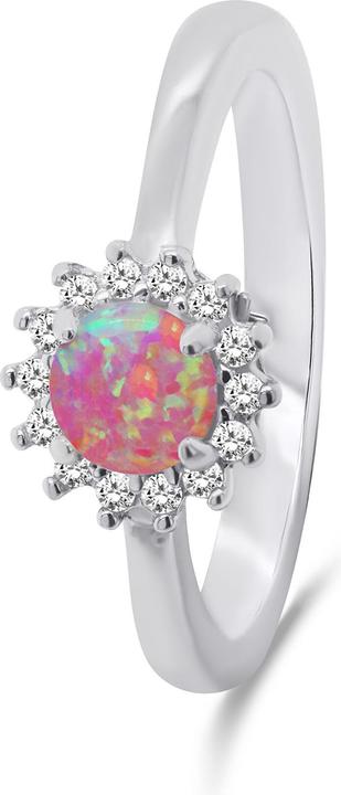 Produktbild Brilio Silver - Beautiful silver ring with opal and zircons RI056WP - Circuit: 58 mm (58)