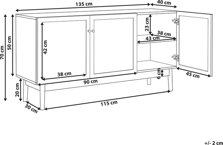 Actual product image Beliani Nivo (135 x 40 x 70 cm)
