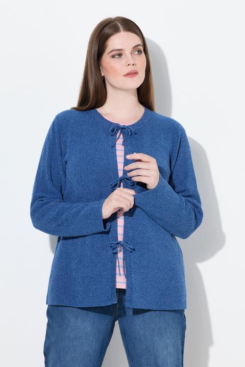 Produktbild Ulla Popken Strickjacke, Schleifenverschluss, Rundhals (60)
