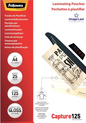 Image du produit Fellowes Capture 125 (A4, 25 pièce(s), 125 µm)