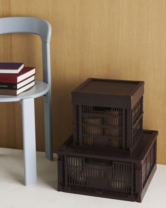 Produktbild HAY - Colour Crate Kunststoffdeckel Square & Cube M (Bordeauxrot)
