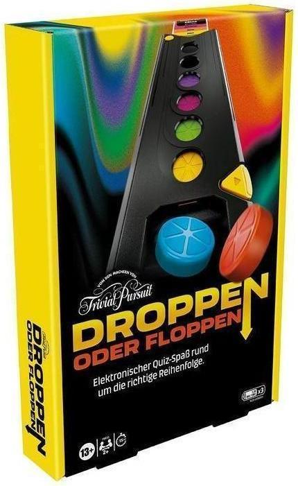 Produktbild Hasbro Droppen oder Floppen, elektronisches Partyspiel von den Machern von Trivial Pursuit (Deutsch, 2 - 5 Spieler)