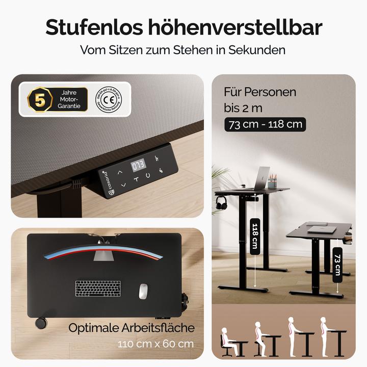 Image du produit Casaria Bureau (110 x 60 x 118 cm)