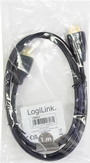 Actual product image LogiLink HDMI (Typ A) — HDMI (Typ A) (1 m, HDMI, 1.4)
