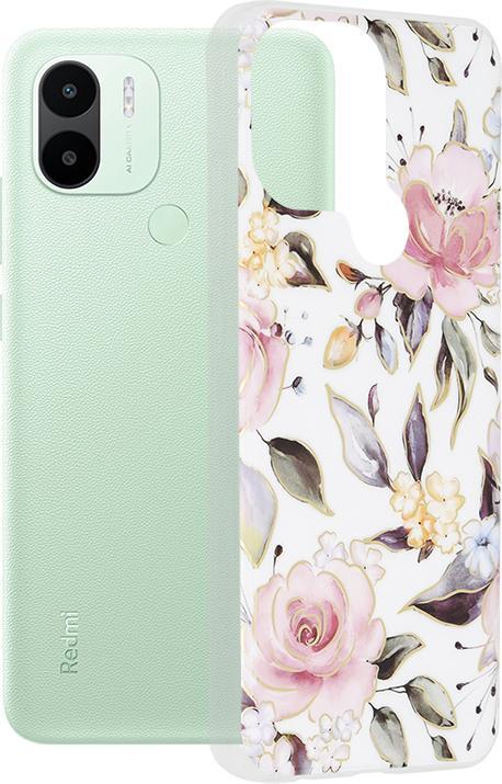 Techsuit - Marble Series - Xiaomi Redmi A1+ / A2+ - Chloe White (Xiaomi Redmi A1+, Xiaomi Redmi A2+)