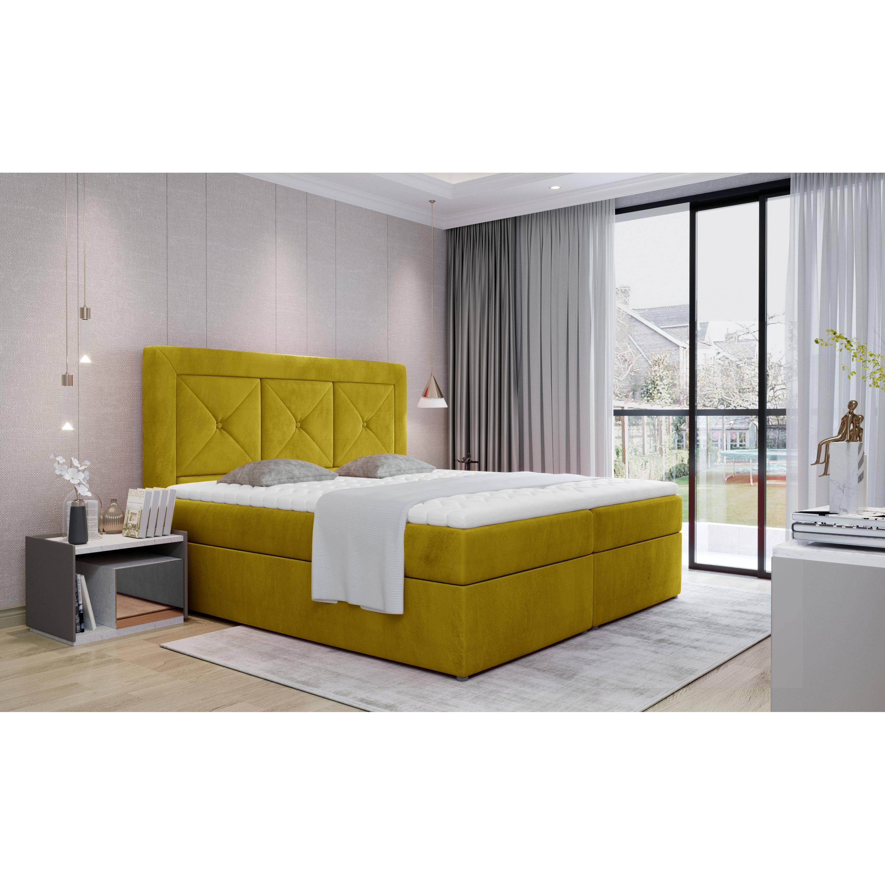 ELTAP, Boxspringbett, Idris mit Stauraum (140 x 200 cm)