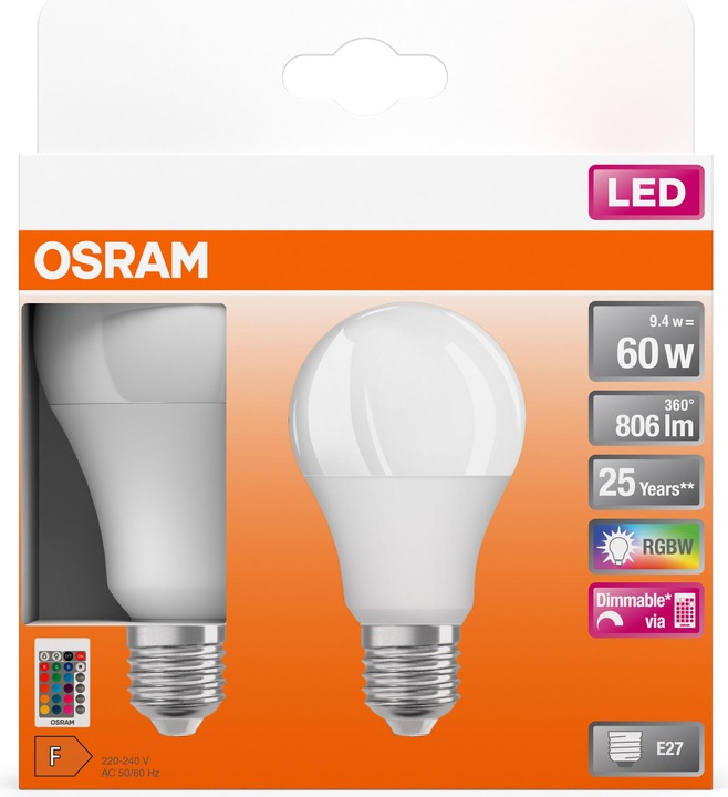 Actual product image Osram Led Retrofit (E27, 9.70 W, 806 lm, 2 x, G)