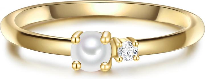 Image du produit Glanzstücke München Femme argent sterling zirconium perle d'eau douce de culture or jaune - 31514 (54, Argent 925)