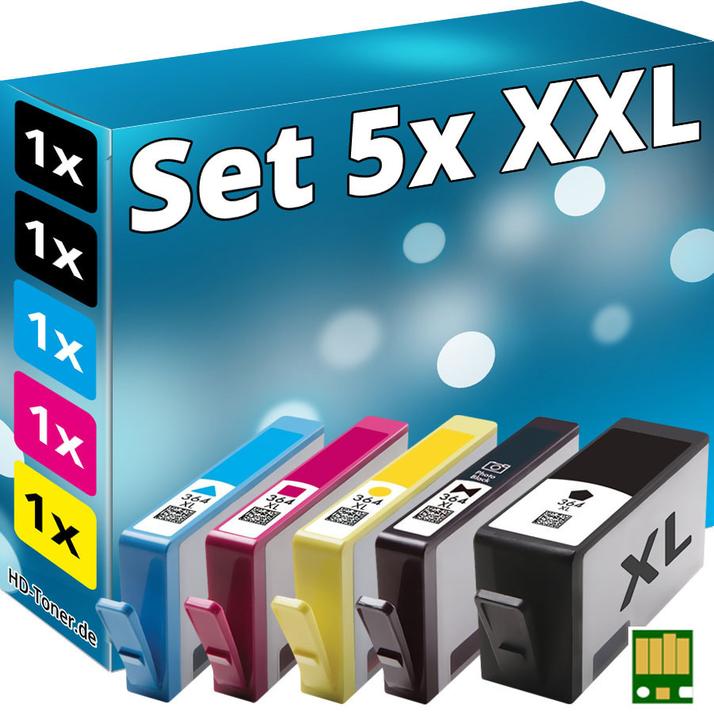 Produktbild Druckfuxx 5x CHIP PATRONEN für HP-364XL D5460 D7560 B109d B109f C5324 C6324 D546
