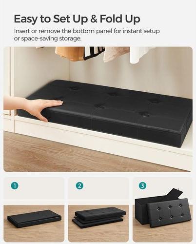 Immagine prodotto Songmics Petto LSF105 in pelle nera 76,0 cm (76 cm)