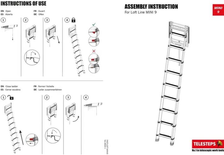 Produktbild Telesteps Dachbodenleiter Loft Line Mini (Teleskopleiter, 245 cm)