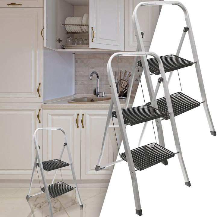 Actual product image Storage Solutions Set of 2 folding stepladders, with two steps (Stile)