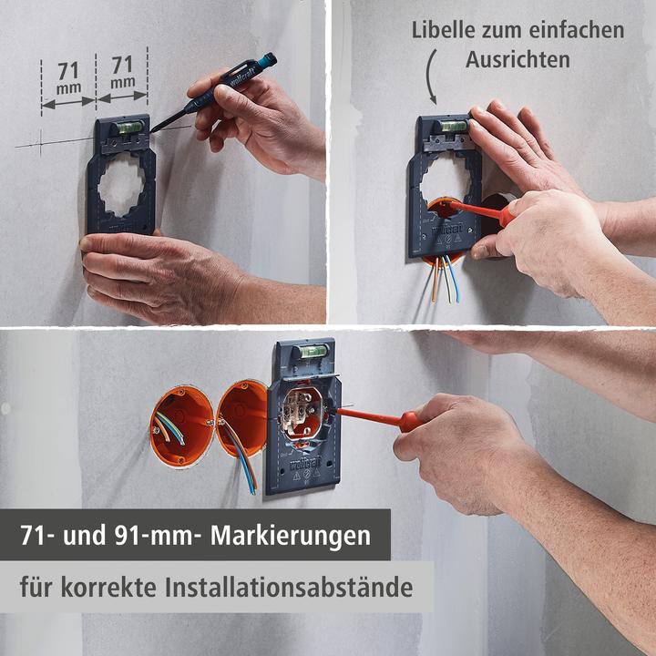 Actual product image wolfcraft 1 socket outlet installation set for drywall construction