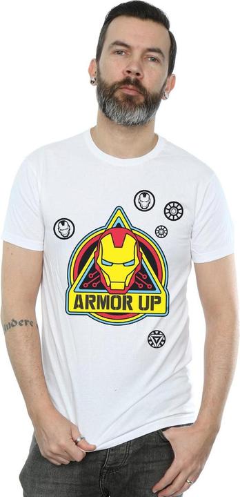 Immagine prodotto Iron Man Armor Up Badge Maglietta Uomo (5XL)