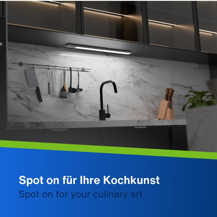 Produktbild REV LED-Unterbauleuchte Alu, 10W, 3000K, 800lm, warmweiss, IP20, 60 cm (800 lm)