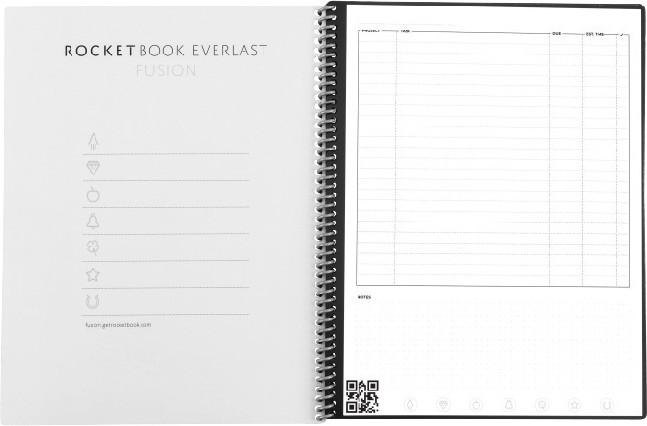 Produktbild Rocketbook Spiralbuch Fusion (A4, Gepunktet, Weicher Einband)