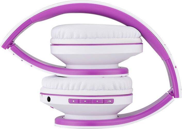 Produktbild PowerLocus Wireless Headphones P2 (white-purple) (20 h, Kabellos)