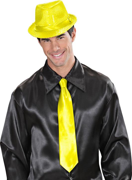 Actual product image Widmann Necktie satin neon yellow