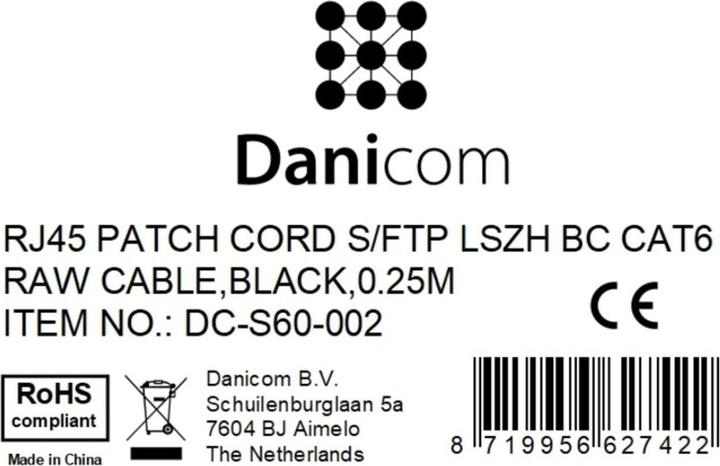 Produktbild Dsit CAT 6 Netzwerkkabel LSOH (CAT6, 0.25 m)