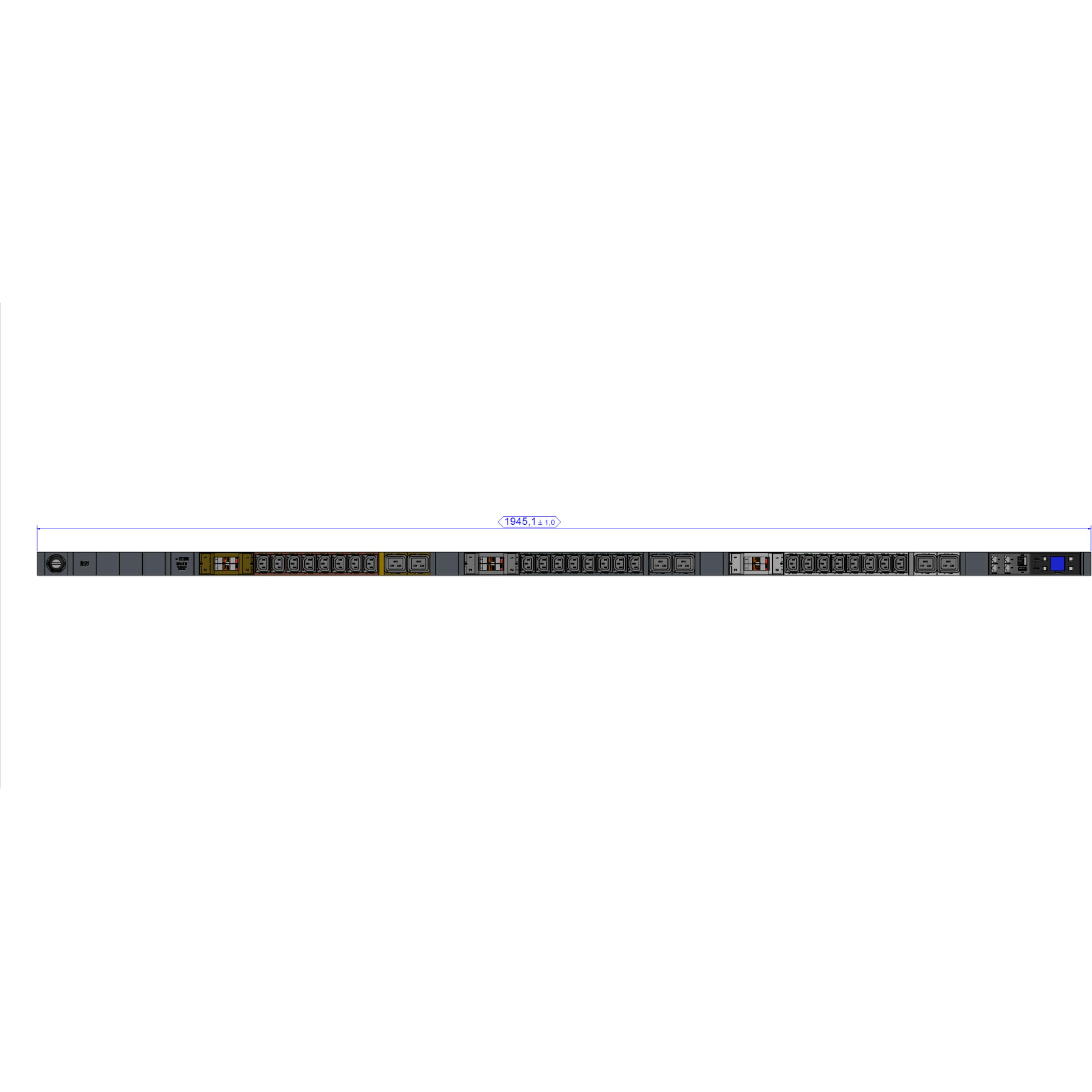 Bachmann BN3500 3xRCM 24xC13 6xC19 6xLS Messung p.Sd. 3m H05VV-F 3G 4 CEE 16A LAN, USV Zubehör