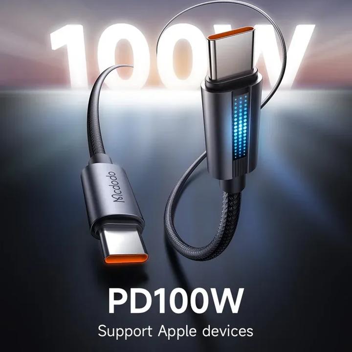 Image du produit Mcdodo CA-5740 Câble USB-C vers USB-C, 100W 1.2m (noir) (1.20 m, 100 W)