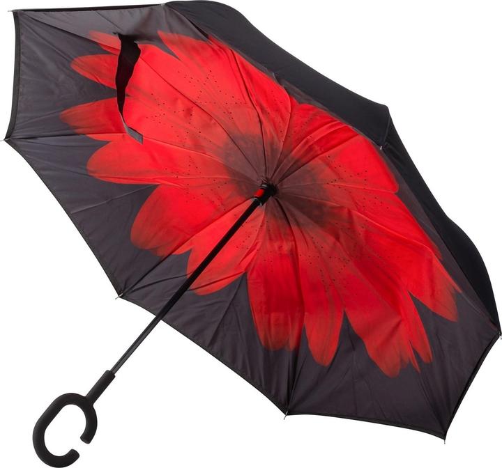 Nero con fiore rosso