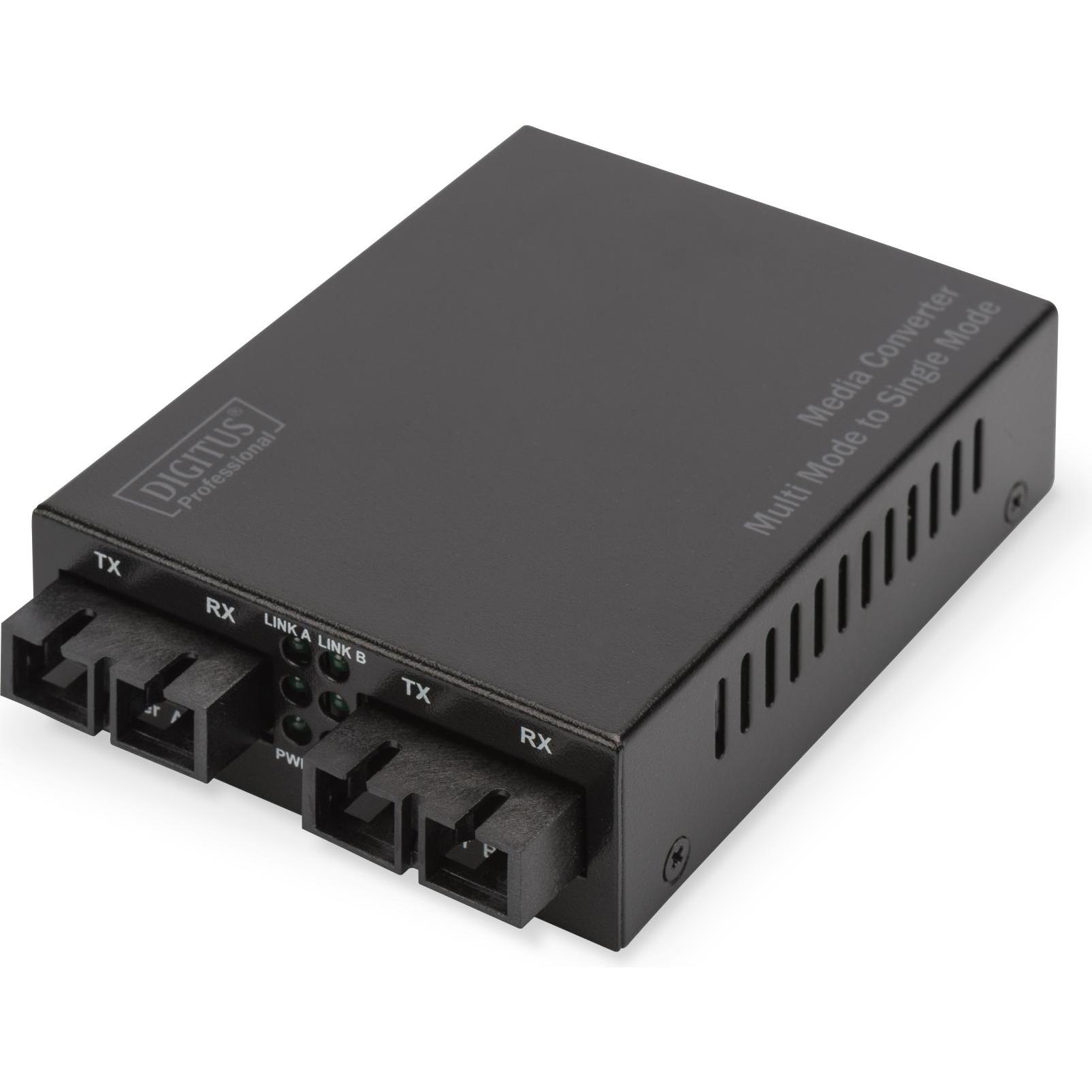 Digitus Gigabit Multimode zu Singlemode Medien Konverter SC zu SC Wellenlänge 850nm 1310nm bis zu 20km üb..., Data Conve...