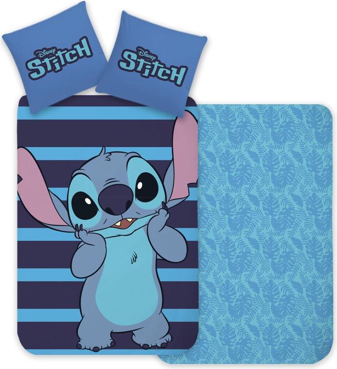 Actual product image BrandMac Bed Linen - Adult Size 140 x 200 cm - Stitch (1029624) (140 x 200 cm, 60 x 63 cm, 65 x 65 cm)