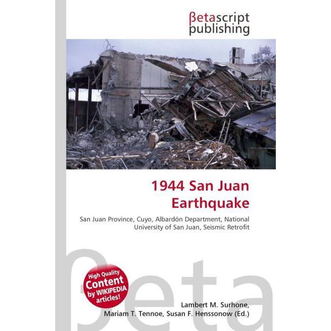 1944 San Juan Earthquake, Fachbücher