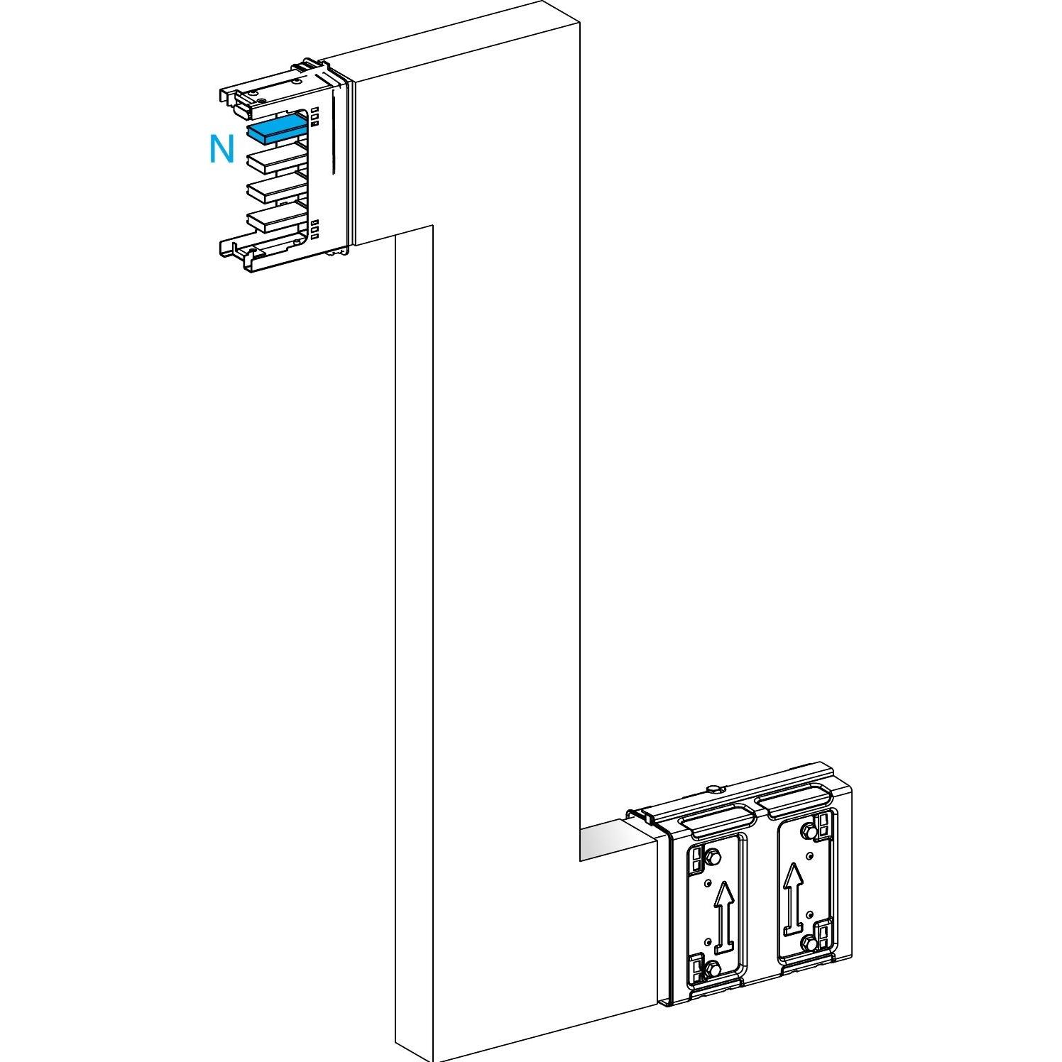 Schneider Electric SE KSA400DZE41A KSA Z-Element aufwÃ¤rts-abwÃ¤rts, Verteilerschrank Zubehör, Weiss