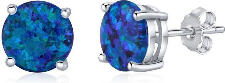 Image du produit Silvego Boucles d'oreilles en argent avec opale synthétique noire JJJ302004DB