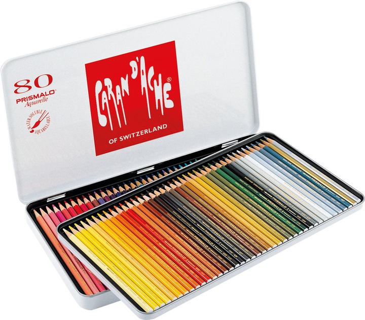 Actual product image Caran d'Ache Prismalo Aquarelle Metallschachtel (Multicoloured, 80 x)