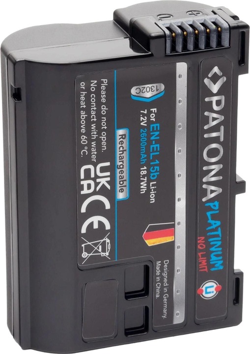 Actual product image Patona Platinum Battery EN-EL15, 2040 mAh/7.0V (Rechargeable battery)