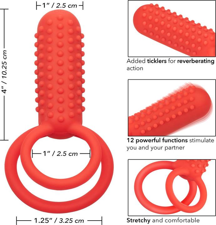 Produktbild CalExotics Silicone Rechargeable Vertical Dual Enhancer (10.16 cm)