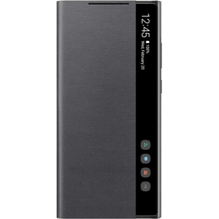 Samsung Smart Clear View Cover (Samsung Galaxy Note 20), Smartphone Hülle, Schwarz
