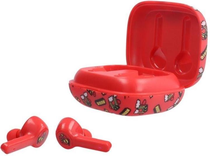 Actual product image Jellie Monster Wired headphones Jellico wireless earphones bluetooth TWS YLFS-06BT red