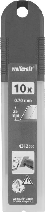Produktbild wolfcraft 10 Abbrechklingen 0,7x25mm (Ersatzklinge)