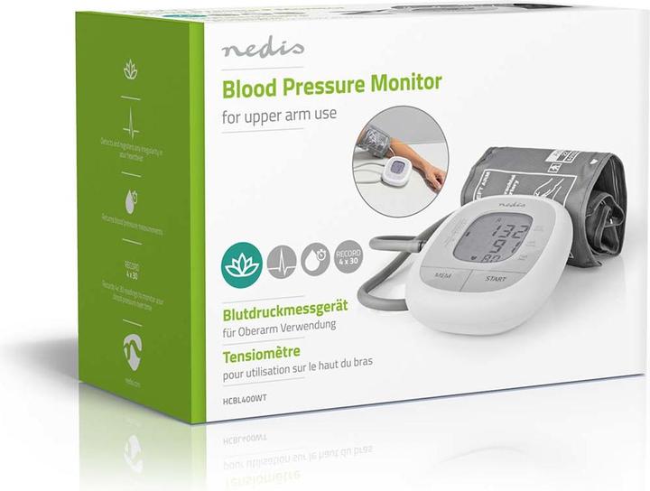 Image du produit Nedis Tensiomètre à bras blanc
