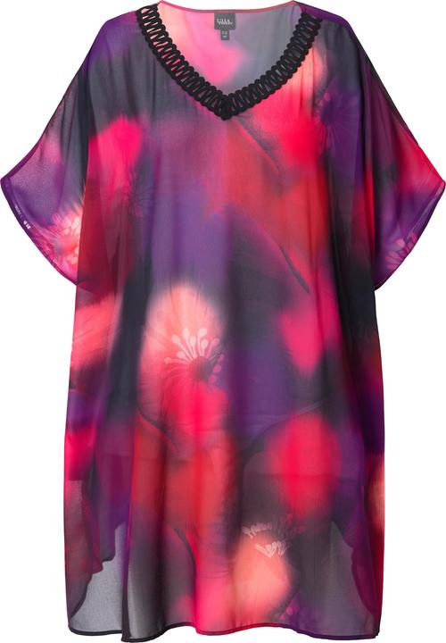 Produktbild Ulla Popken Tunika, Chiffon, Oversized, V-Ausschnitt, Halbarm (42, 44, 46, 48)