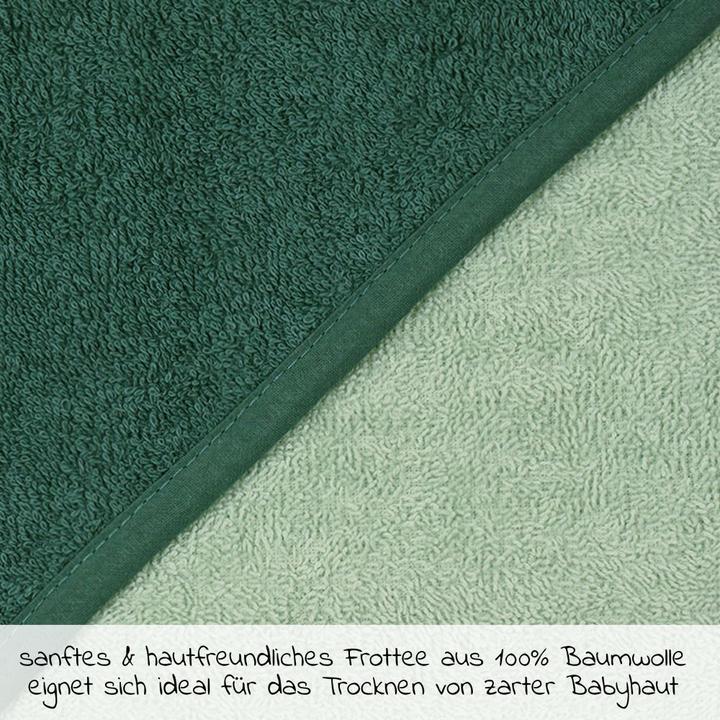 Produktbild Kapuzenbadetücher & Handtücher Kapuzenbadetuch 100 x 100 cm - Uni Piniengrün Hellolivgrün