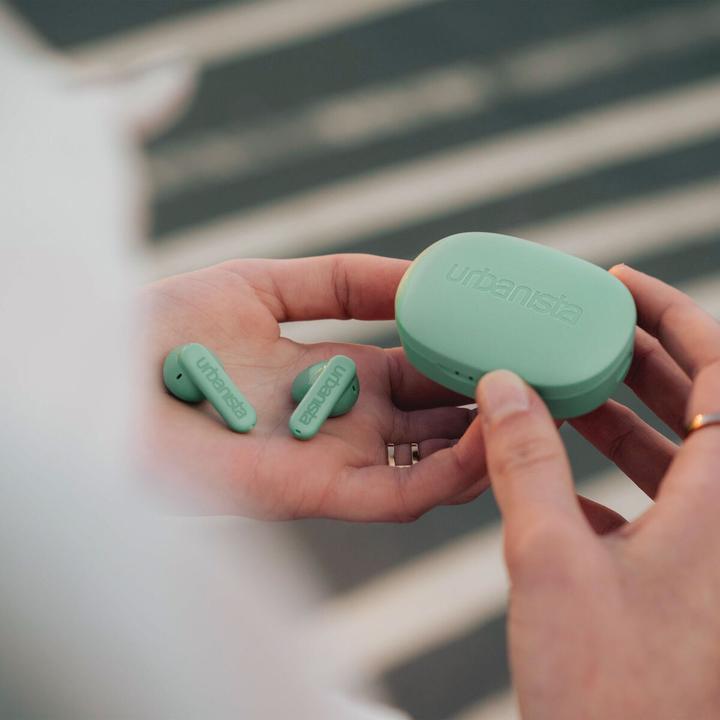 Produktbild Urbanista Copenhagen Headset True Wireless Stereo (TWS) In-ear Calls/Music Bluetooth Green (Aktive Geräuschunterdrückung, 32 h, Kabellos)