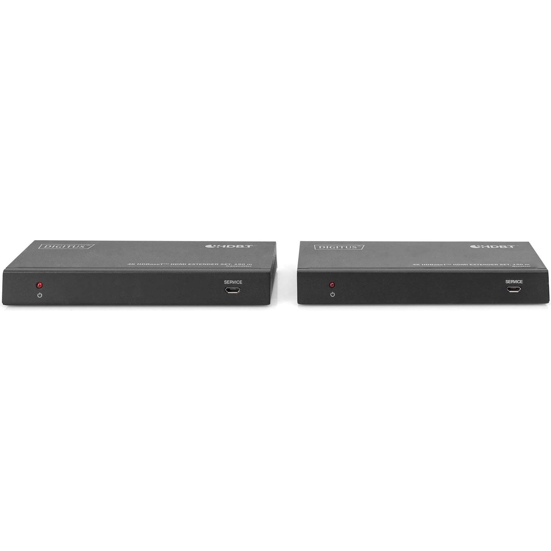 Thumbnail - Digitus 4K HDBaseT™ HDMI Extender Set, 150 m, KVM Switch, Schwarz