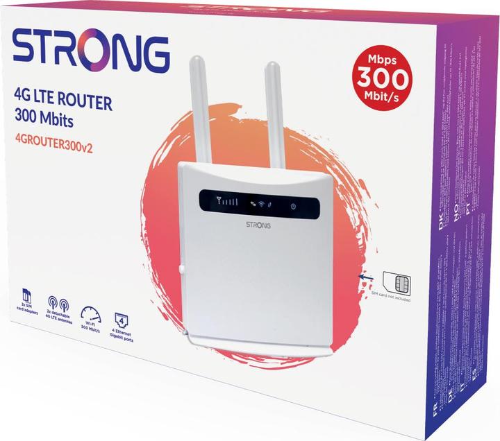 Produktbild Strong 4GROUTER300v2 WLAN-Router Einzelband (2,4GHz) Schnelles Ethernet 3G 4G Weiss