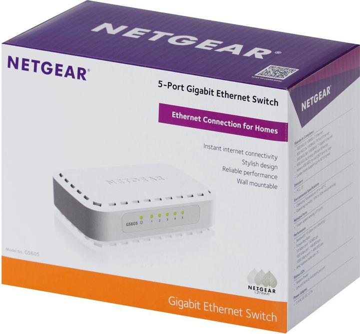 Actual product image Netgear Gs605-400pes (5 Ports)