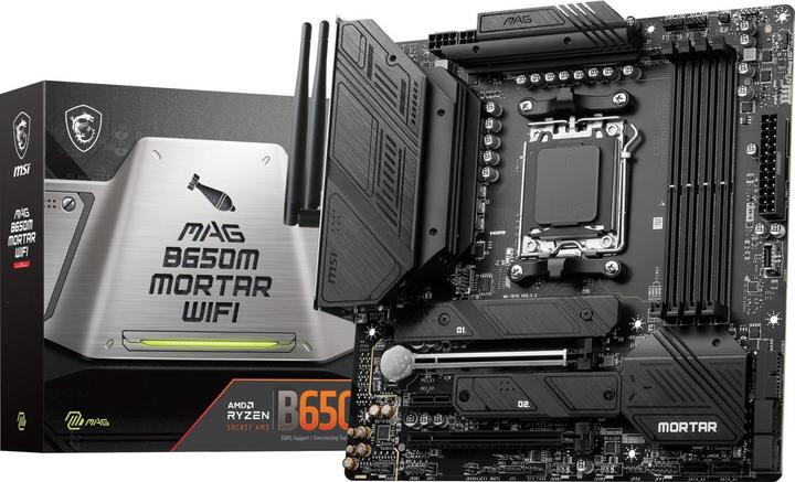 Image du produit MSI MAG B650M Mortar WIFI (AM5, AMD B650, mATX)
