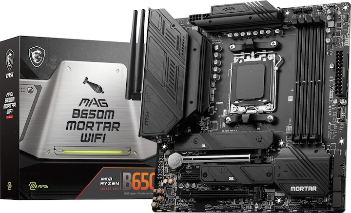 Produktbild MSI MAG B650M Mortar WIFI (AM5, AMD B650, mATX)